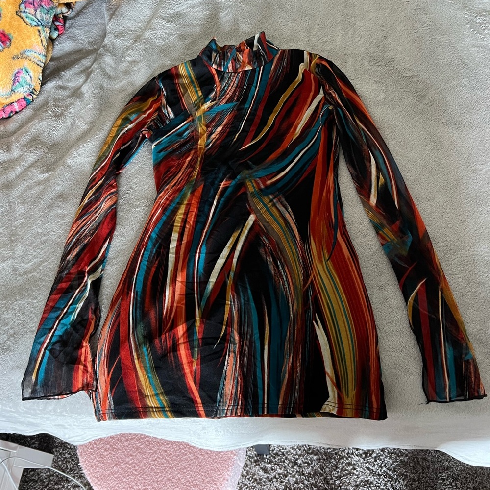 Multicolor Abstract Women's Top